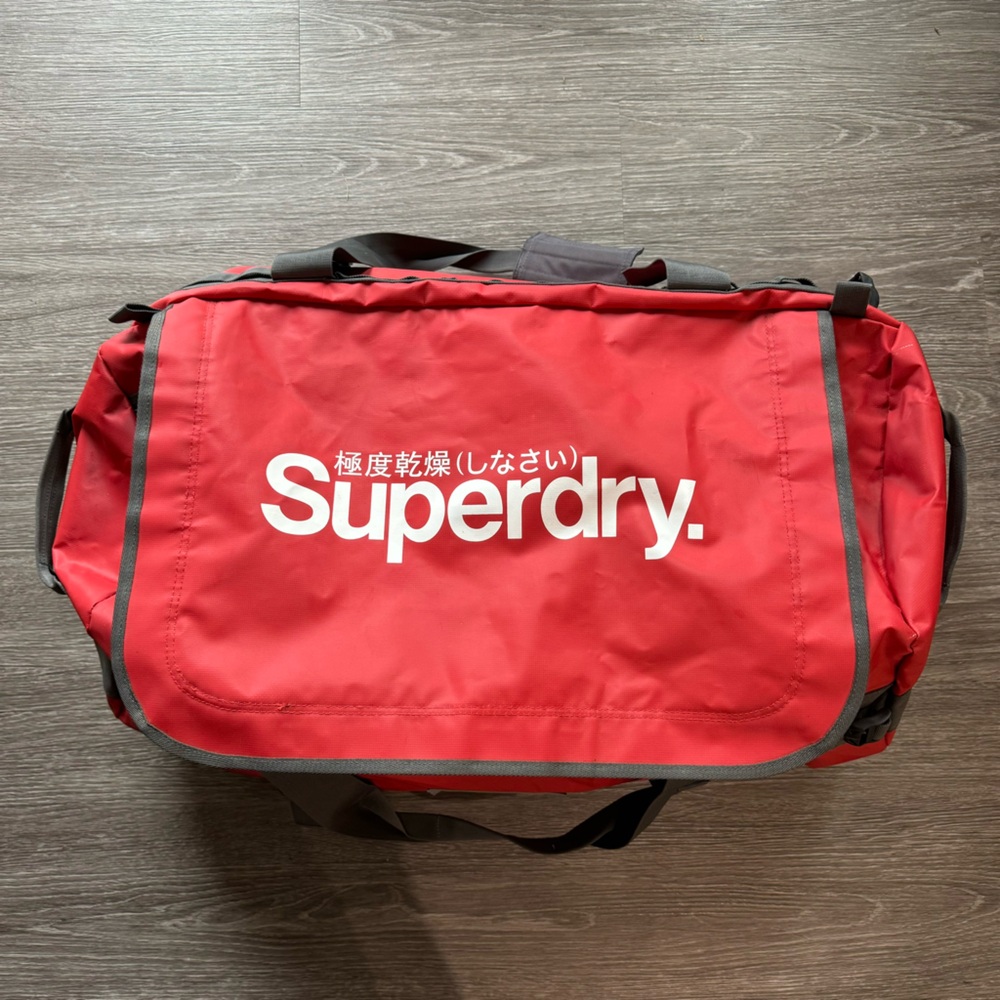 Superdry Large Red Black duffle bag